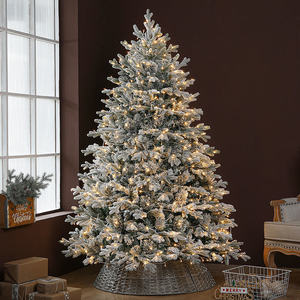 Venta al por mayor de fábrica: Árbol de Navidad artificial de PE y PVC de 7 y 8 pies, de alta densidad y cuerpo completo, con soporte metálico. Compra a granel, MOQ bajo. - Product Image 5
