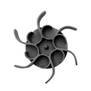 Bol anti-étouffement à alimentation lente pour animaux de compagnie, gris et orange, pour une alimentation saine des chiens et des chats - Product Image 6