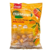 Fabrieksgroothandel op maat gemaakte Thaise mango-gummyblokjes, individueel verpakt in een zak van 300g, groothandel fruitgummies