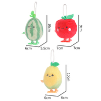 QS Wholesale Ensemble de jouets en peluche à remonter sur le thème des animaux, 6 formes, porte-clés, jouets poupées en plastique souple coulissantes, cadeau