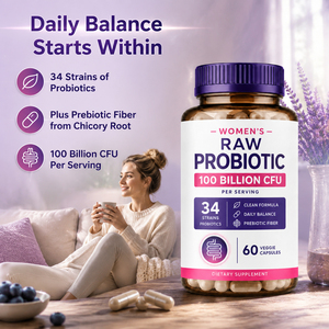 Probiótico para el Apoyo de la Salud Inmunológica, 100 Mil Millones de UFC, Orgánico, Vegano, Bajo en Azúcar, Sin Gluten, Cápsulas de Probiótico Crudo para Mujeres, Digestivo - Product Image 4
