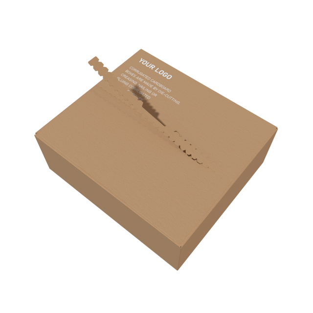 Custom Mailer Boxes With Tear Strip Corrugated Paper Ecommerce Packing Delivery Adhesive Tear Strip Mailer Packaging Box