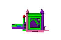 Château gonflable commercial arc-en-ciel avec toboggan, structure de jeu gonflable extérieure pour enfants, idéal pour les événements