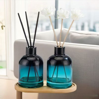 Nouvelle conception de flacons diffuseurs ronds de 7 oz (200 ml) en gros, flacons diffuseurs en verre vides, flacons diffuseurs de luxe avec bouchon à vis