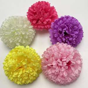 Flores artificiales de clavel de seda, pétalos de cabeza de alta calidad, color lila, para decoración de hogar y boda, 190, superventas - Product Image 1