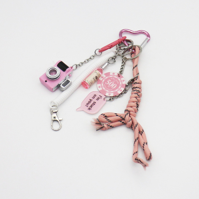 Spot Can DIY Niche Cartoon System Creative Handmade Powder Chips Camera String Chain Bag Pendant Accessories