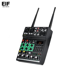 FM-4 Professional Wireless <strong>DJ</strong> Audio Mixer 2-Channel <strong>DJ</strong> <strong>Controller</strong> Sound Mixer USB Audio <strong>Interface</strong> Combo Jack Microphone - Product Image 2