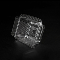 Boîtes alimentaires à clapet en plastique PET jetables couvercles transparents avec dessus à charnière fantaisie pour transport pour gâteau dessert sandwich autres aliments
