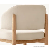 Tabouret de bar haut élégant et durable en bois de chêne massif avec dossier confortable pour chaises de bar