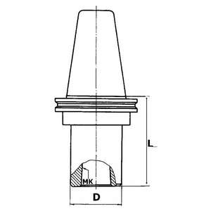 FERVI - 2/5A50 Porte-outil à queue avec filetage DIN 69871/A - EAN 8012667008024 OUTILS ÉLECTRIQUES ACCESSOIRES ACCESSOIRES POUR PERCEUSES - Product Image 2