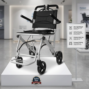 Fauteuil roulant manuel portable MDR, ultra léger pour personnes handicapées - Product Image 1