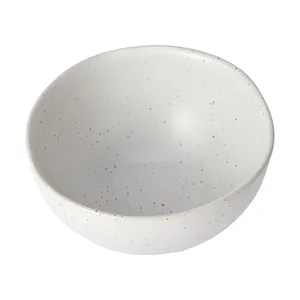 Bol de service en porcelaine céramique au design unique et moucheté Ensemble en grès blanc Mini bol pour la fête