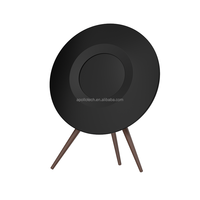 Système audio domestique haut de gamme avec enceinte Bluetooth HiFi, écran LCD rond pour affichage des paroles et support au sol
