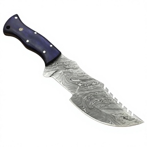 Handmade Industrial Grade Damascus Steel Tracker Knives Hardness Wood Handle Outdoor Camping OEM Tracker knifes - Product Image 5