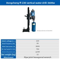 Perceuse à noyau diamantée de table Dongcheng pour le perçage et l'échantillonnage du béton, modèle 3800W FF02-250