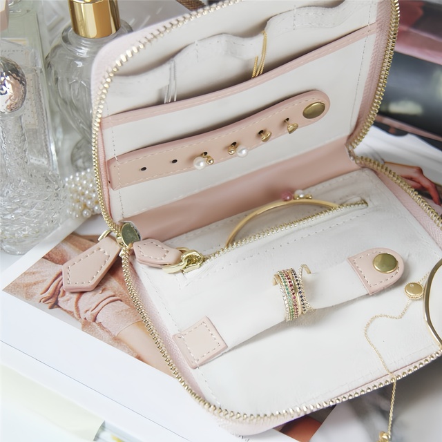 The New Fashion PU Leather Jewelry Storage Bag Waterproof Jewelry Storage Bag Storage Bags for Jewelry