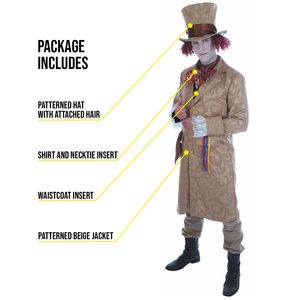 <span class=keywords><strong>Costume</strong></span> d'Halloween <span class=keywords><strong>Costume</strong></span> de chapelier pour <span class=keywords><strong>homme</strong></span> avec chapeau <span class=keywords><strong>Costume</strong></span> de conte de fées pour adulte - Product Image 3