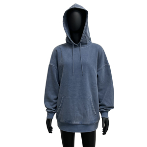 Custom Logo Stone Washed Pullover Street Style Women Acid Wash Sun Faded Hoodies Drawstring - Product Image 6