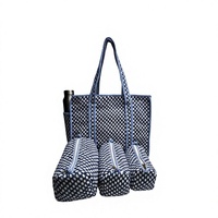 Sac en coton matelassé de style vintage à imprimé floral, écologique, réutilisable, durable, avec poignée souple, fermeture éclair, léger et facile à transporter