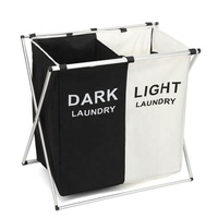 Nylon Pliant Pliable 1 2 3 Section Panier En Plastique Lavage Vêtements Panier De Rangement Organisateur Couvercle Pliable Panier À Linge