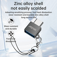 Adaptador OTG USB-C a USB-A ASPOR A783, Sincronización de Datos de 480 Mbps, Mini Convertidor Portátil de Aleación de Zinc para Teléfono y Portátil, en Stock