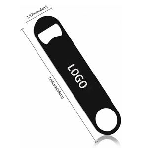 Custom Logo Bartender Portable Flat Stainless Steel Bar Blade Bottle Opener for Brewery Promotions - Product Image 2