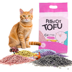 2025 <span class=keywords><strong>animalerie</strong></span> fournisseur <span class=keywords><strong>grossiste</strong></span> facile à rapide touffes absorber l'eau nettoyage produits de toilettage chat litière sable tofu litière - Product Image 1