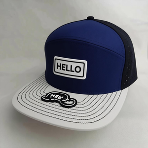 Wholesale 5 Panel <b>Flat</b> Brim <b>Cap</b> 6502 Unstructured 100% Cotton Comfortable Hat Construct Color Snapback <b>Cap</b> - Product Image 2