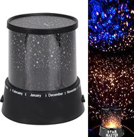 Lámpara Proyector de Estrellas Star Master Negra, Luz Nocturna LED Romántica, Regalo, Proyector de Cielo Cosmético, Lámpara Giratoria con Globo Mini, USB