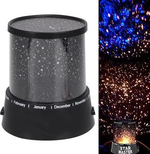 Projecteur d'étoiles LED Star Master Black Midcentury, Veilleuse Romantique, Cadeau, Projecteur Ciel Étoilé, Lampe Rotative, Mini Antenne Parabolique USB - Product Image 3