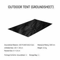 Tente de camping légère quatre saisons pour 2 personnes, simple couche, ouverture rapide, en tissu Oxford, portable, pour la randonnée et l'alpinisme en extérieur