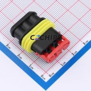 282087-1 Housing (Wire-to-Board / Wire-to-Wire) P=6mm Connector ( Jack Structure: 1x3P )( Pitch: 6mm )( Number of Rows: 1 ) - Product Image 2