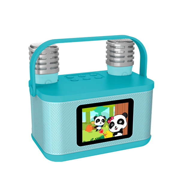 Mini Portable Educational Kid Karaoke Wireless for Speaker Microphone Music Player Voice Pick Songs LED Display 2000mAh