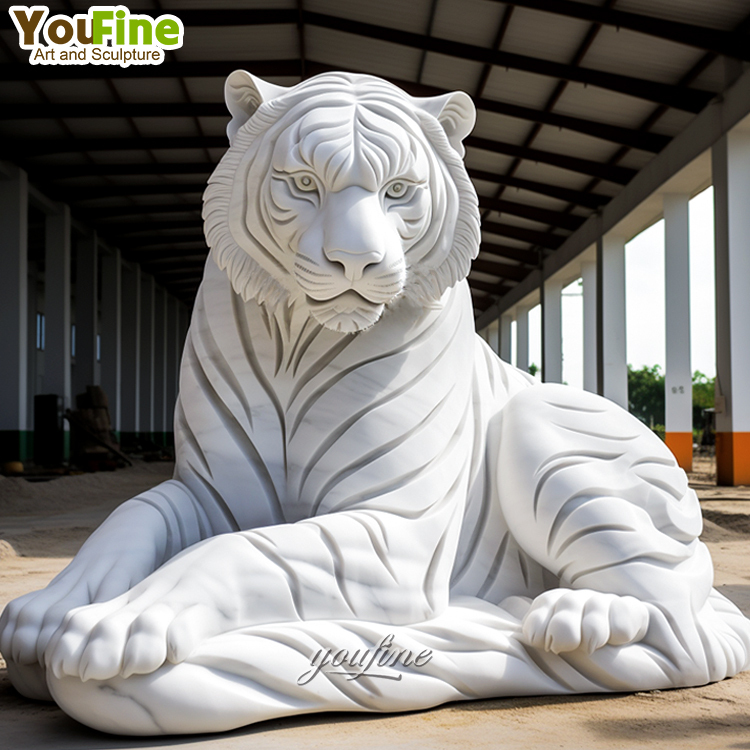 Outdoor Garden Large Size Marble Tiger