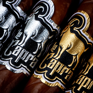 Die Cut Glossy Gold Foil <strong>Sticker</strong> Embossment in the Shape of Custom <strong>Printed</strong> Cigar Band Ring Wrap Label for Ciga - Product Image 3