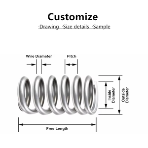 Resorte de compresión de acero inoxidable 1,4462 dúplex de diseño personalizado de almacenamiento de energía de elasticidad de alto Ciclo de larga duración y alta resistencia - Product Image 6