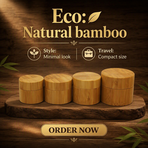 <span class=keywords><strong>Pot</strong></span> vide en <span class=keywords><strong>bambou</strong></span> écologique, réutilisable, multi-tailles, pour crème visage, beurre corporel, soins de beauté, emballage cosmétique - Product Image 1