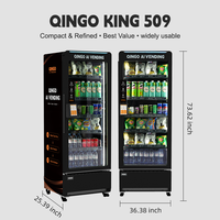 Máquina Expendedora Inteligente de Café Qingo, SDK, Pagos con Tarjeta de Crédito y Código QR, Construcción Metálica, Pantalla Táctil, 495 Botellas, ADA