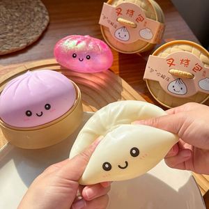 Jouet sensoriel souple en forme de boulette de raviolis Kawaii Cartoon Bao Bun, anti-stress, cadeau unisexe pour les enfants de 5 à 7 ans - Product Image 4