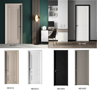 Revêtement de porte en WPC (bois-plastique composite) imperméable de 35 mm/40 mm d'épaisseur, fabriqué en Chine, pour une utilisation intérieure moderne dans les appartements finis.