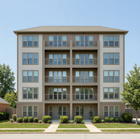 Bâtiment résidentiel préfabriqué à 4 étages en structure acier, longue durée de vie, appartement en structure acier sur mesure pour le développement de logements