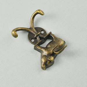 Platinum Link Flying Pig Hook Bronze Zinc Alloy Wall Hook Creative Decorative <b>Door</b> <b>Hanging</b> <b>Clothes</b> Hook European Style - Product Image 2