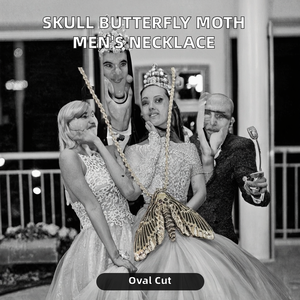 <span class=keywords><strong>Death</strong></span> Head Skull Butterfly <span class=keywords><strong>Moth</strong></span> colgante collar hombres aleación Punk Animal joyería cuentas chapadas en oro de moda - Product Image 2
