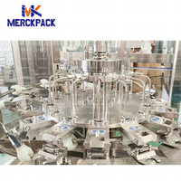 Machine de remplissage automatique d'eau pure minérale en bouteille PET CGF14-12-5, équipement de rinçage, remplissage et bouchage 3 en 1
