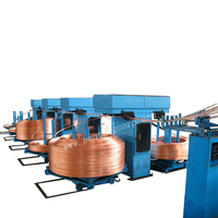 Máquina de fundición continua de varillas de cobre de 8 mm, línea de fundición ascendente de varillas de cobre sin oxígeno con servomotor