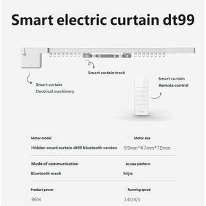 Rideau électrique intelligent transfrontalier - Moteur caché, commande vocale, ouverture/fermeture automatique du rail de rideau pour la maison et le bureau - Product Image 5