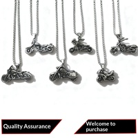 Pendentif Moto en Acier Inoxydable 3D, Bijou Motard Vintage Streetwear, Accessoire DIY pour Collier et Bracelet