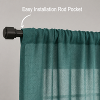 INNOVASIA Rideau occultant moderne à œillets, imperméable, en coton thermique, à fort pouvoir occultant, pour jardin, patio, gazebo