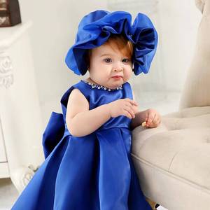 Abito da festa per il primo compleanno, da <span class=keywords><strong>bambina</strong></span>, blu, da damigella d'onore, da 12 a <span class=keywords><strong>18</strong></span> <span class=keywords><strong>mesi</strong></span> - Product Image 4