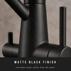 <strong>Matte</strong> <strong>Black</strong> <strong>Pull</strong> Down Kitchen Faucet Stainless Steel Sink Faucet Modern - Product Image 5